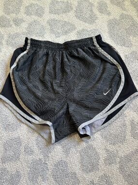 Nike Black Athletic Shorts with Gray Trim